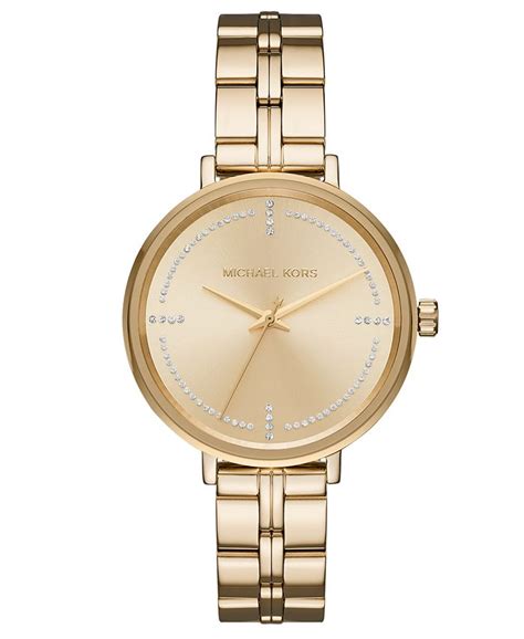 michael kors bridgette gold-tone stainless steel watch|michael kors gold tone.